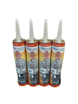 DICOR 501LST-1 Tan Epdm Self-Leveling RV Lap Sealant-10.3 Oz Tube Roof Repair (4-Pack)