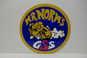 MR NORMS GRAND SPAULDING GSS HEAVY STEEL DIE CUT ENAMEL SIGN - Picture 1 of 2