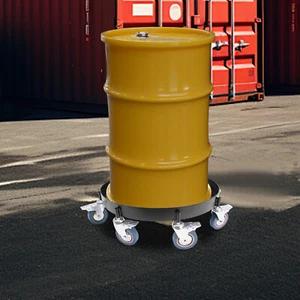 8 ruote fusti olio tamburo carrello supporto magazzini fusti olio trasporto supporto - Foto 1 di 19