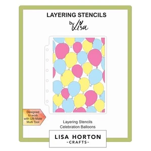 Lisa Horton Handwerk Schichten Schablonen 5"X7" - Feier Ballons (1er Pack) - Bild 1 von 1