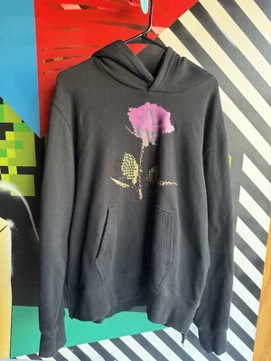 Ksubi Men's Kash Pixel Floral Cross-Print Pullover Hoodie Sweater Black Size Lar - Image 1 of 4