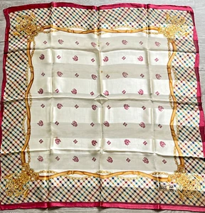 Foulard/Carré/Shawl★Foulard DAKS soie 100%★hand rolled-31g★Silk SCARF schal - Imagen 1 de 9