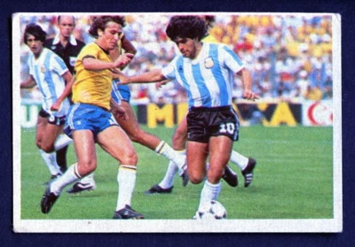 Diego Maradona World Cup 1982 Argentina vs Brazi Zico #63 very rare card 1984 - Изображение 1 из 2