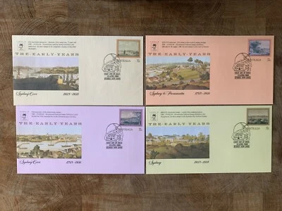 AUSTRALIA 1988 PSE 142-5 FDI EARLY YEARS SYDNEY COVE PARRAMATTA WINDMILL CACHET - Image 1 of 2