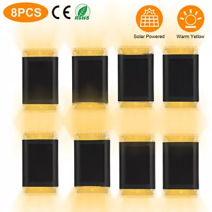 4~8Pack Super Bright Solar Powered LED Wall Sconce Lights Garden Door Fence Lamp - Picture 1 of 16