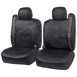 NEW PU Leather Black Seat Covers w/ Head Rest for Cars & Trucks - Picture 1 of 1