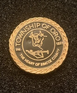 Township of Oro Ontario Canada 1851 Agriculture Farming Lapel Pin *Signed* - SP5 - Picture 1 of 5