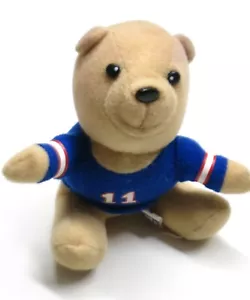 Vintage New York Giants NFL Football Stuffed Bear Official License Ross Berrie - Picture 1 of 2