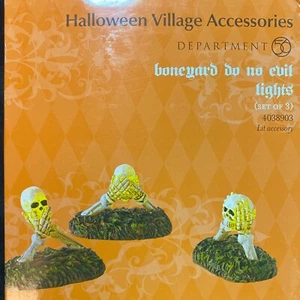 Dept 56 Boneyard Do No Evil Lights (set of 3) Lit Accessory Works Halloween - Picture 1 of 5