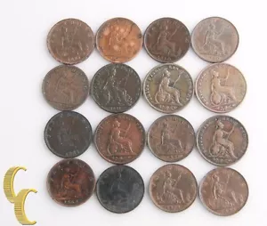 1821-1884 Great Britain Farthing Lot (16 coins) George IV William IV Victoria - Picture 1 of 4