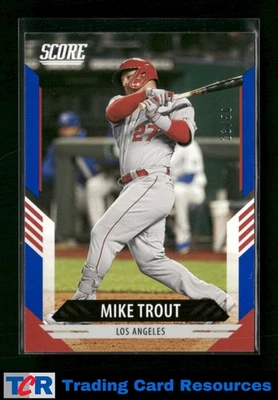 2021 Panini Chronicles #9 Mike Trout Score Blue #/50 - Image 1 of 2