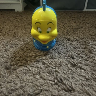 Disney On Ice Little Mermaid Flounder Souvenir Cup 3D Mug Plastic Flip Open Lid - Image 1 of 4