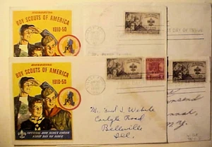 US FDC BOY SCOUTS 1950 1ST BSA CACHET - Picture 1 of 1