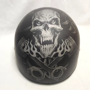 Cascos Daytona Gorra Calavera PISTONES Y CALAVERA DOT Aprobado Casco de Motocicleta - Imagen 1 de 11
