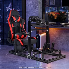 Minneer 3060Aluminum Profile Racing Simulator Cockpit with Seat Fit Logitech G29