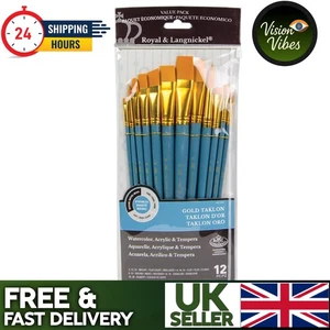 Royal and Langnickel RSET-9305 Taklon Variety Brush Set - Medium Gold (12pack) - Picture 1 of 9