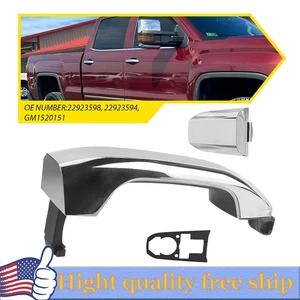 Exterior Door Handle Rear Left Chrome For 2014-2022 Chevrolet Silverado 1500 H - Picture 1 of 10