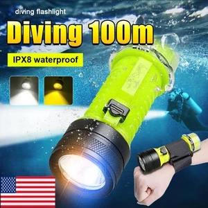 Linterna de Buceo 200000LM Antorcha de Buceo Tipo C Luces Impermeables Recargables - Imagen 1 de 12