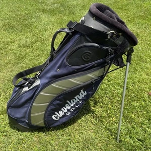 Cleveland Golf Stand Bag Blue Gray Dual Straps 4 Way Dividers Light Weight - Picture 1 of 11