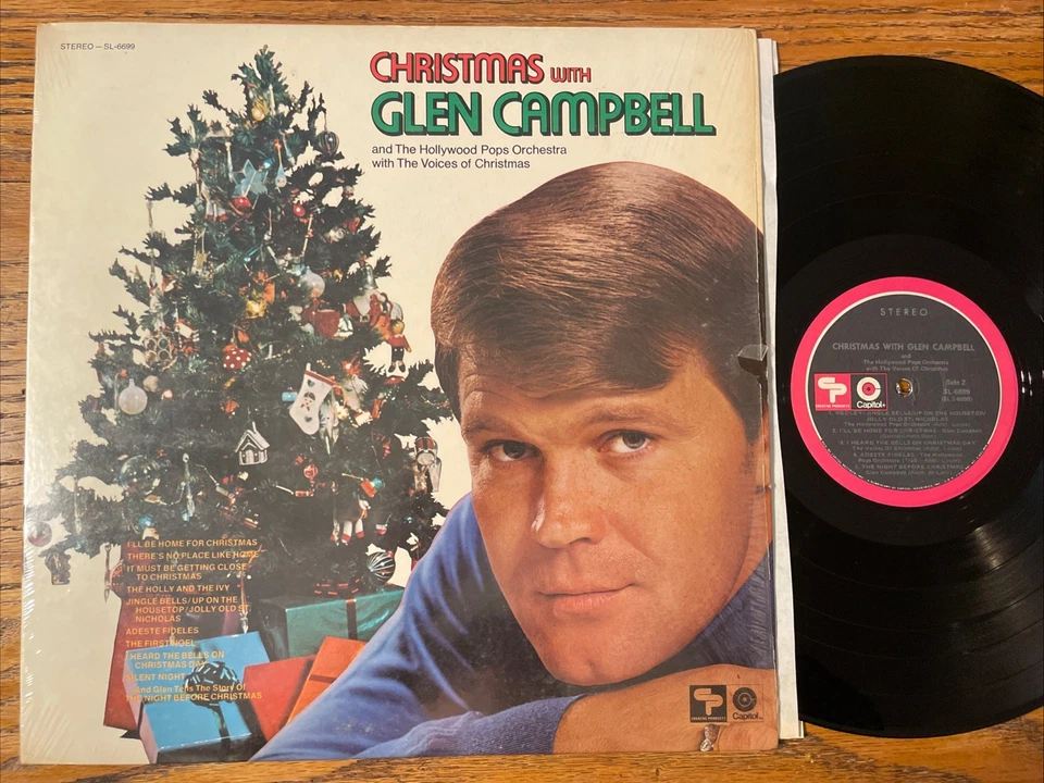 Christmas With Glen Campbell LP Capitol Stereo Holiday + Shrink M-/M-!!!! Foto 1 de 4