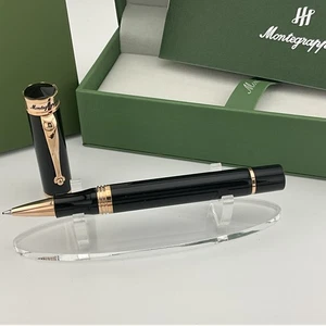 MONTEGRAPPA DUCALE BLACK AND ROSE GOLD ROLLERBALL - Imagen 1 de 6