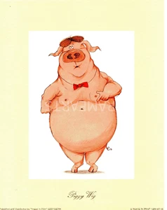 Little Pig Prints Comic Pig Prints - Picture 1 of 9
