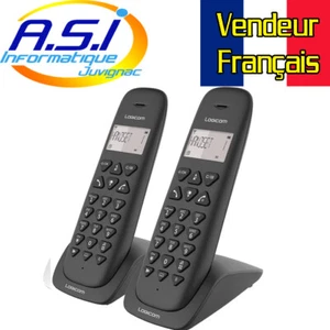 Téléphone duo sans fil pour ligne fixe et box adsl ou fibre Noir Logicom - Imagen 1 de 1