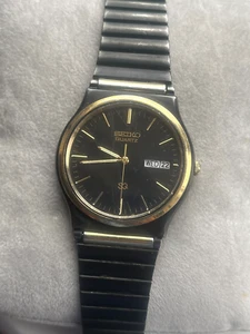 Herren Vintage Seiko SQ Quartz 5H23-7890 Armbanduhr von 1986. Day Date w/r - Bild 1 von 11