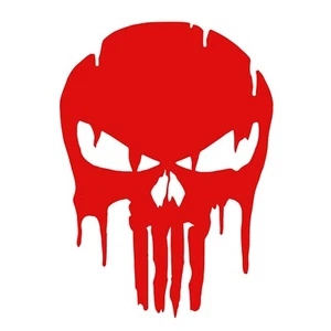 Melting Skull Sticker - Melted Decal - Choose Color Size - Picture 1 of 12