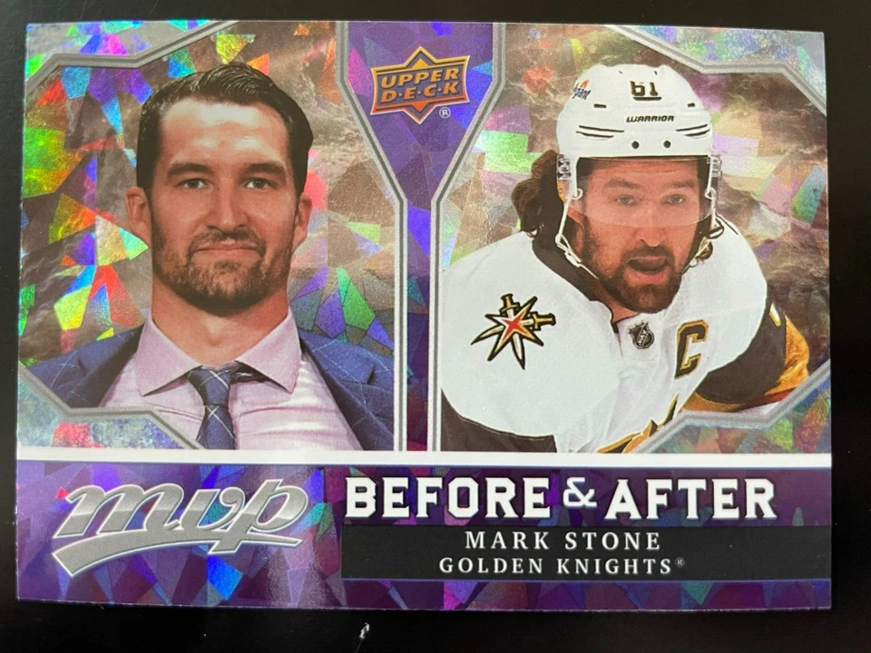 Mark STONE 2021-22 Upper Deck MVP Before & After BA-14 Vegas Golden Knights - Image 1 of 2