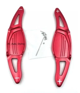 Aluminium Red Paddle Shift Extensions for Audi Steering Wheel Flappy Gear P5r - Picture 1 of 9