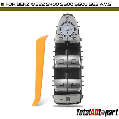 Window Switch Front Left for Mercedes-Benz W222 S400 S550 S63 AMG V8 2014-2016 - Image 1 of 4
