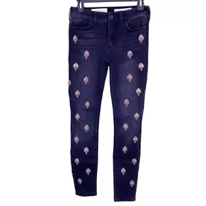 Anthropologie Pilcro and the Letterpress Black Jeans with Rhinestones Sequins - Imagen 1 de 8