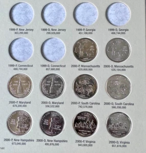 2000 P&D US Mint State Quarters BU - 10 Coin Set & Whitman Collector’s Starter! - Picture 1 of 14