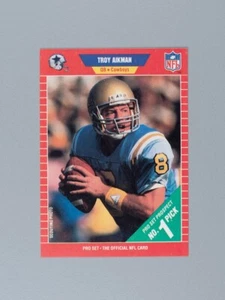 Troy Aikman 1989 Pro Set Rookie RC Card #490 Dallas Cowboys - Picture 1 of 2