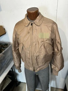 JACKET FLYER’S COLD WEATHER 45/P ARAMID TAN 8415-01-491-6125 MEN’S LARGE - Picture 1 of 12