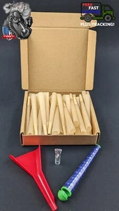 50 Tobacco Rolling Papers Pre Rolled Cones Combo Set - Picture 1 of 4