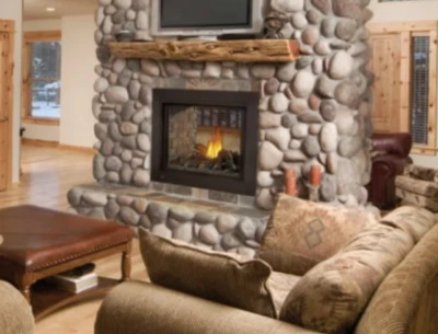 Chimenea Napoleon Ascent Multi-View See-Thru, cama de brasa de vidrio, NG, DV, BHD4STGN Foto 1 de 4