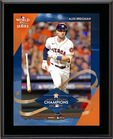 Alex Bregman Houston Astros 10.5" x 13" 2022 WS Champs Plaque Cover