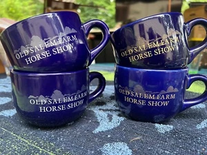 Coffee Mugs Old Salem Farm Horse Show Set of 4 - Picture 1 of 4