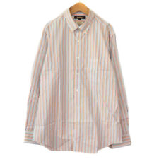 Paul Stuart Shirt Striped Button Down Long Sleeve L White Blue Men'S