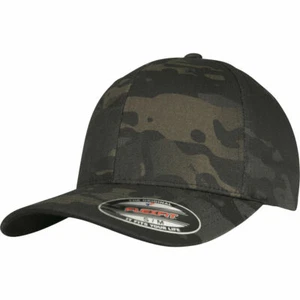 Flexfit 6277MC Unisex Cotton/P.U. Spandex Black Undervisor Hat Multicam Cap - Picture 1 of 2