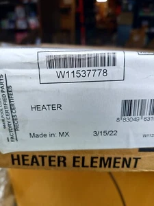 Brand NEW Whirlpool Dishwasher Heating Element W11537778 OEM Part - Picture 1 of 2