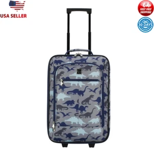 18" Kids Pilot Case Carry-on Luggage Dino/Unicorn Prints 2 Wheels Child Suitcase - Picture 1 of 6