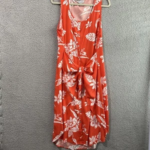 Vestido sin mangas TOMMY BAHAMA $135 Hiatus pajarita frontal floral talla grande - Imagen 1 de 8