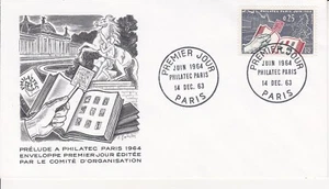 Philatelistischer Briefumschlag 1. Tag Propagandaausgabe Philatec Paris 1963 FDC - Bild 1 von 2