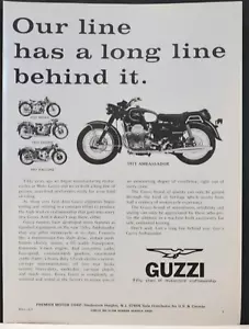 1971 Moto Guzzi 750 Ambassador Stampa Moto Ad 1921 Sport 1955 Arione - Foto 1 di 1