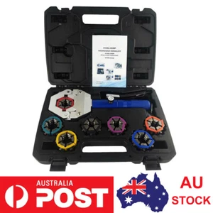 AC Hydraulic Pipe Ferrule Crimper Air Condition Hose Repair Crimping Tool Kit - Picture 1 of 9