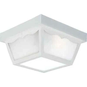 Progress Lighting 2-Light White Acrylic Shade Outdoor Close-to-Ceiling Light - Picture 1 of 11