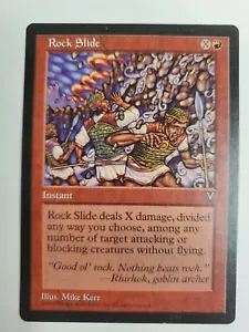 MTG Magic The Gathering Card Rock Slide Instant Red Visions 1996 - Picture 1 of 2